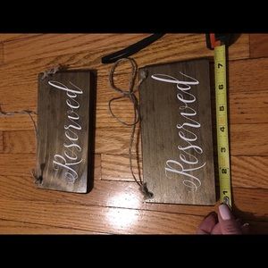 Mini wood reserved signs for wedding or any event!